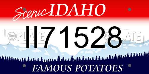 II71528 Idaho License Plate