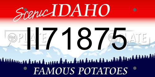 II71875 Idaho License Plate