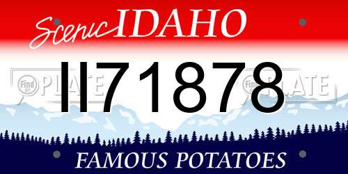 II71878 Idaho License Plate