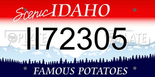II72305 Idaho License Plate