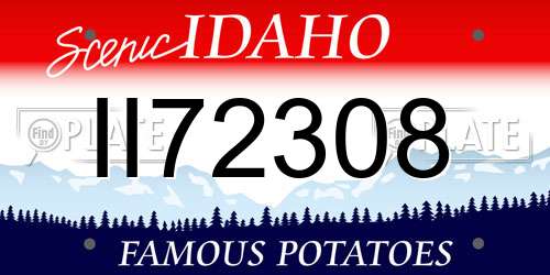 II72308 Idaho License Plate