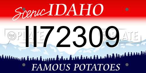 II72309 Idaho License Plate