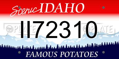 II72310 Idaho License Plate