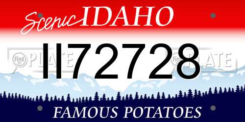 II72728 Idaho License Plate
