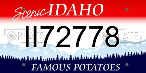 II72778 Idaho License Plate