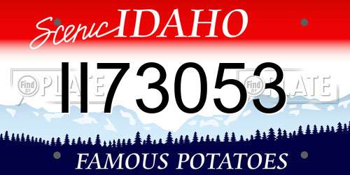 II73053 Idaho License Plate
