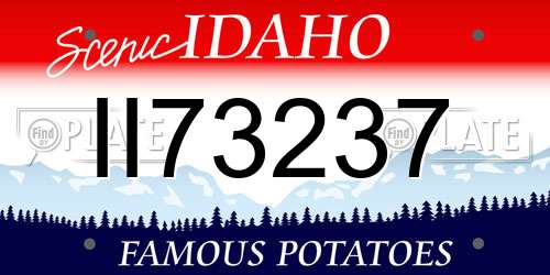 II73237 Idaho License Plate