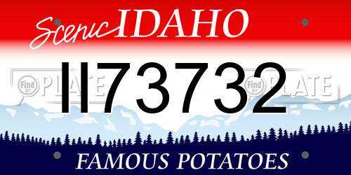 II73732 Idaho License Plate