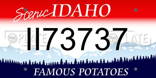 II73737 Idaho License Plate