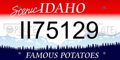 II75129 Idaho License Plate