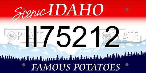 II75212 Idaho License Plate