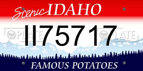 II75717 Idaho License Plate