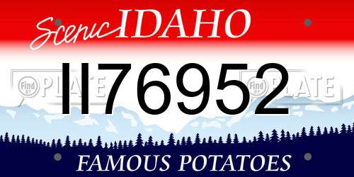 II76952 Idaho License Plate