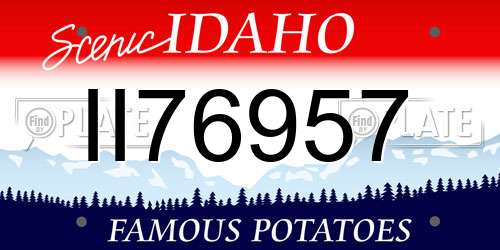 II76957 Idaho License Plate