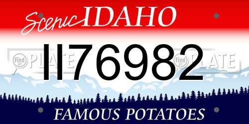 II76982 Idaho License Plate