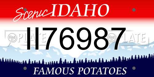 II76987 Idaho License Plate