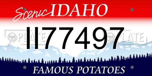 II77497 Idaho License Plate
