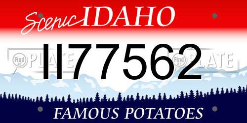 II77562 Idaho License Plate