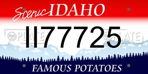 II77725 Idaho License Plate