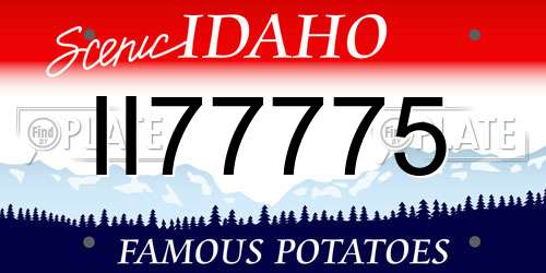 II77775 Idaho License Plate