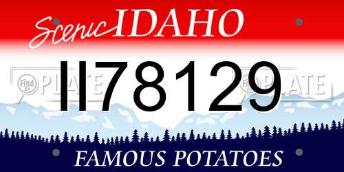 II78129 Idaho License Plate