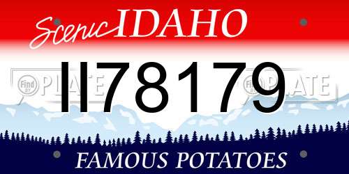 II78179 Idaho License Plate