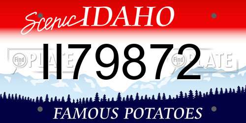 II79872 Idaho License Plate