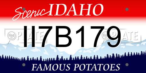 II7B179 Idaho License Plate