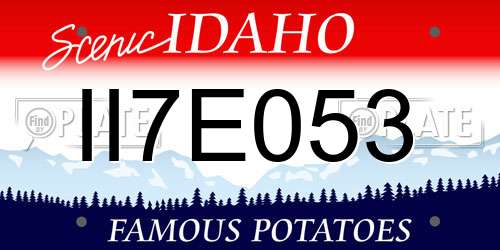 II7E053 Idaho License Plate