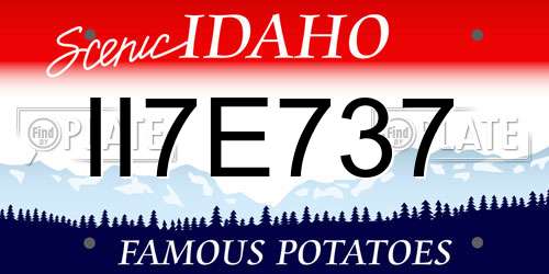 II7E737 Idaho License Plate