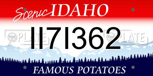II7I362 Idaho License Plate
