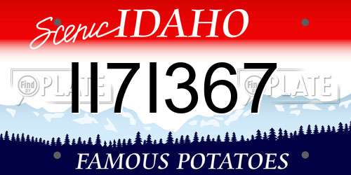 II7I367 Idaho License Plate