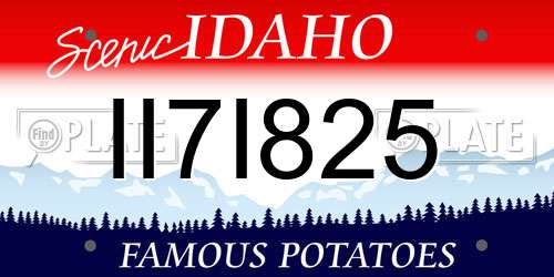 II7I825 Idaho License Plate