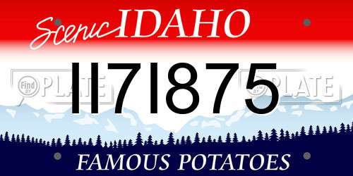 II7I875 Idaho License Plate