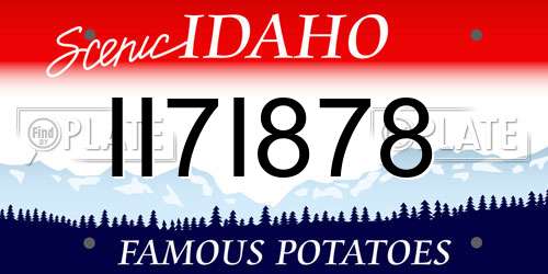 II7I878 Idaho License Plate