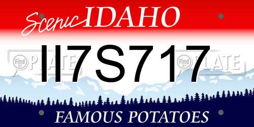 II7S717 Idaho License Plate
