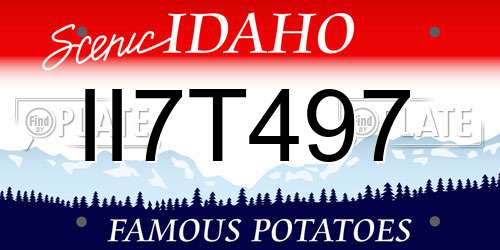II7T497 Idaho License Plate