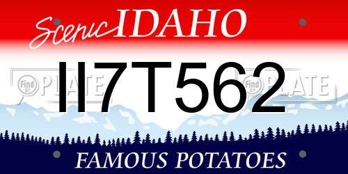 II7T562 Idaho License Plate