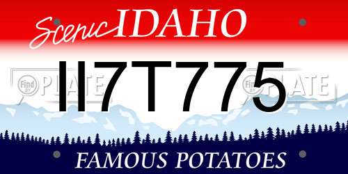 II7T775 Idaho License Plate