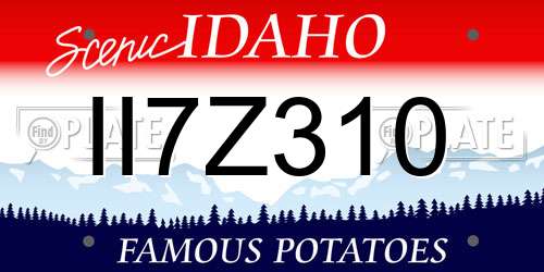 II7Z310 Idaho License Plate