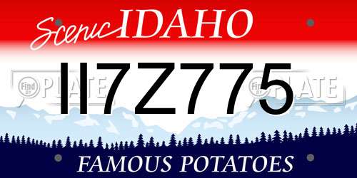 II7Z775 Idaho License Plate
