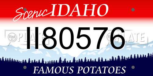 II80576 Idaho License Plate