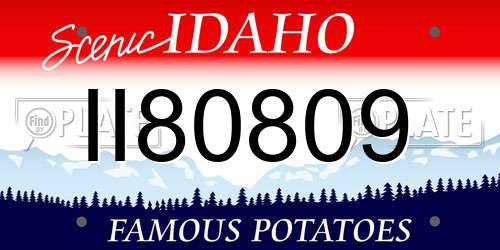 II80809 Idaho License Plate