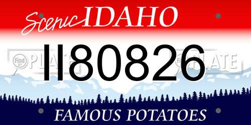 II80826 Idaho License Plate