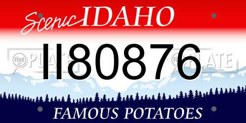 II80876 Idaho License Plate