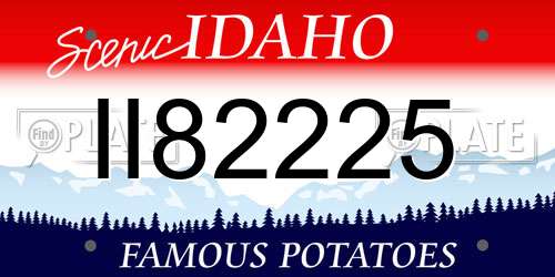 II82225 Idaho License Plate