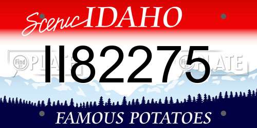 II82275 Idaho License Plate