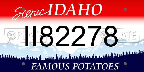 II82278 Idaho License Plate