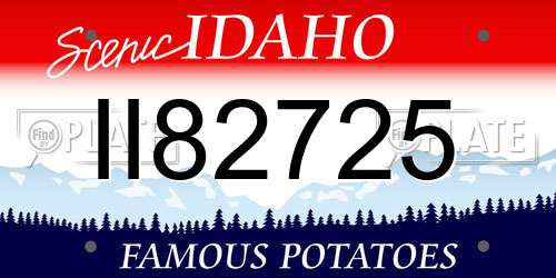 II82725 Idaho License Plate
