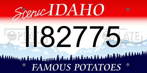II82775 Idaho License Plate